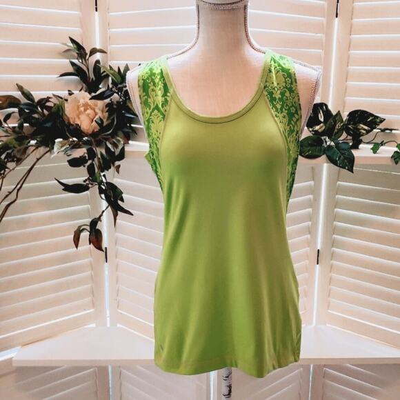 ATHLETA MED LIME GREEN RACERBACK TANK - Picture 1 of 6